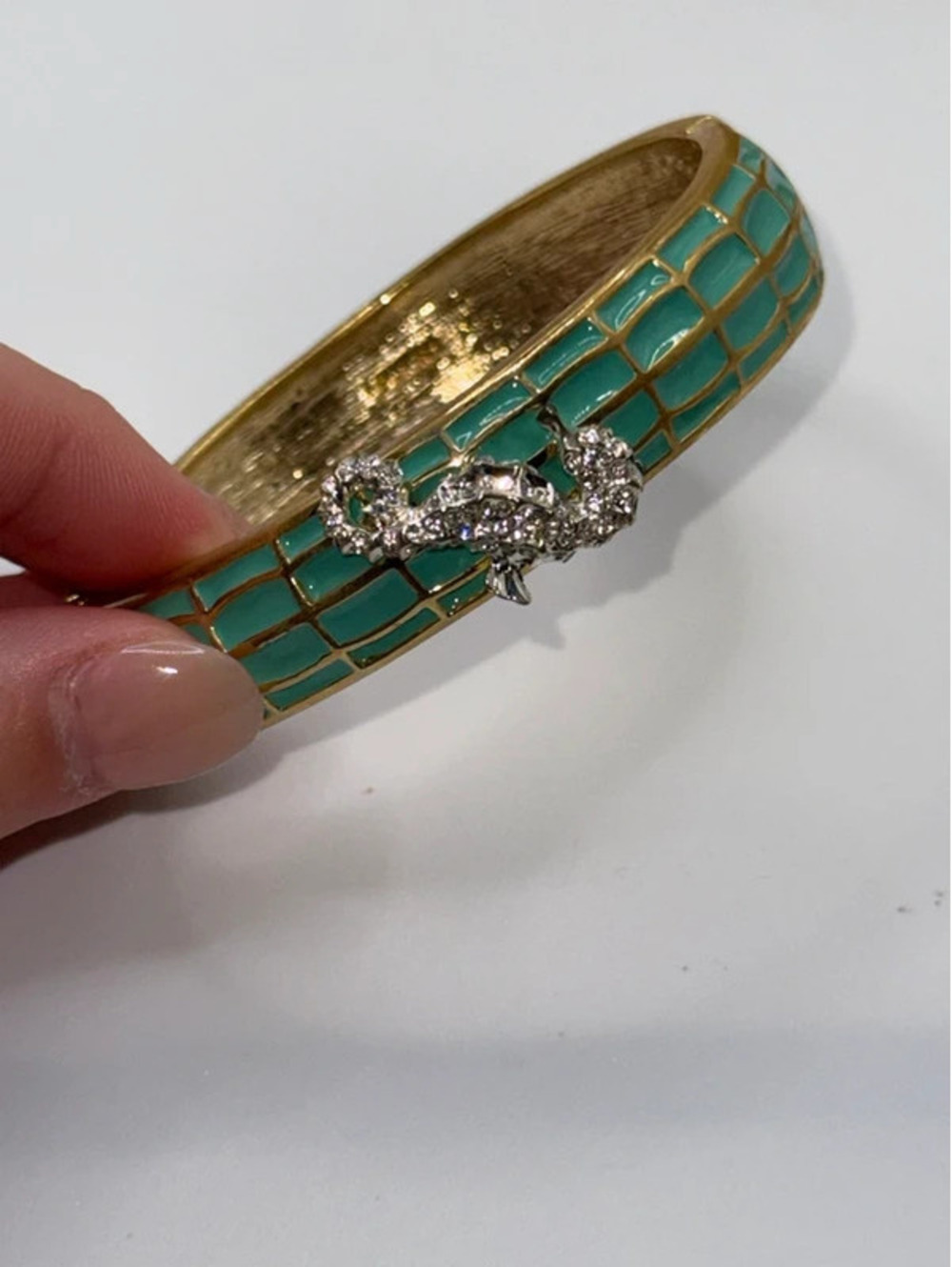 Fornash Enamel and Seahorse Bangle